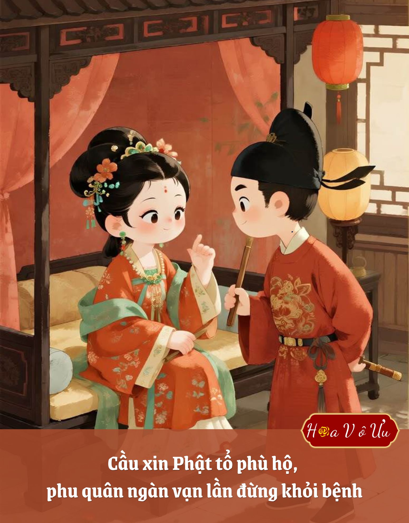 Cầu xin Phật tổ phù hộ, phu quân ngàn vạn lần đừng khỏi bệnh